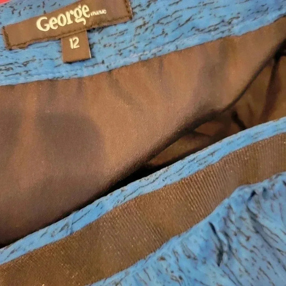 George Black  on Blue Mini Skirt Lined With Pockets size 12 NWOT - Picture 3 of 5